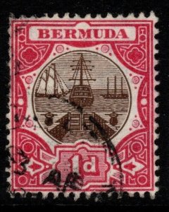 BERMUDA SG37 1906 1d BROWN & CARMINE USED