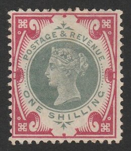 GREAT BRITAIN 1900 QV Jubilee 1/- green & carmine.