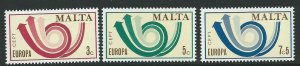 MALTA SG501/3 1973 EUROPA MNH