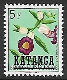 Katanga # 30 - Thunbergia , overprint - MNH.....{KlBl25}