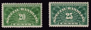 U.S. 1925 Special Handling QE1-QE4 Complete (4) Mint F/VF