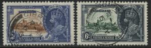 Gibraltar KGV 1935 Silver Jubilee 3d & 6d used