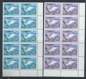 Peru 502-C205 MNH set,Map Lot of 10 sets, 2014 CV $7.00