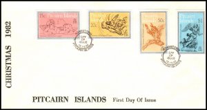 Pitcairn Islands 217-220 Christmas U/A FDC