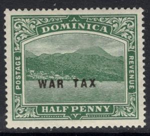 DOMINICA SG56 1918 ½d DEEP GREEN MTD MINT