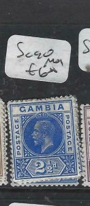 GAMBIA  (P0607B)  KGV  2 1/2 D    SG 90   MOG