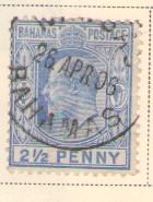 Bahamas Sc 38 1902 2 1/2d ultra Edward VII stamp used