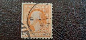 US Scott # 468; Used from 1916; VF centering. Crease on reverse, no effect.