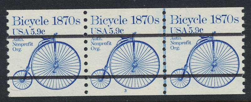 US #1901a Bicycle PNC3 #3, mint