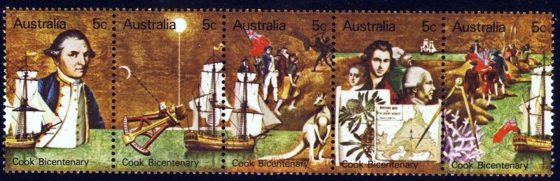 Australia 1970 Sc#481a, SG#459a 5c Captain Cook Bicentenary MINT