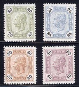 Austria 1891  Scott #66-69 MNH