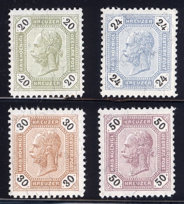 Austria 1891  Scott #66-69 MNH