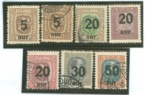 Iceland #130-131/133-138 Used Single