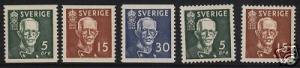 Sweden #275 - #279 VF/NH Set