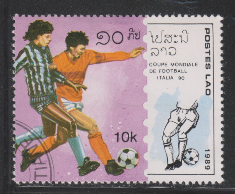 Laos 902 World Cup Soccer 1990