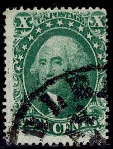 US Stamp #31 10C Washington Type I USED SCV $1100. Freakishly Rich Color.