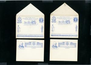 Great Britain Post Cards 8x 1890's Commems Official's Mint