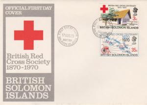 British Solomon Islands 1970 FDC sc# 210-211 Red Cross