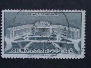 ​CUBA-1957 SC#576,C165-PALACE OF JUSTICE- THE MOST HARD TO FIND USED VERY FINE