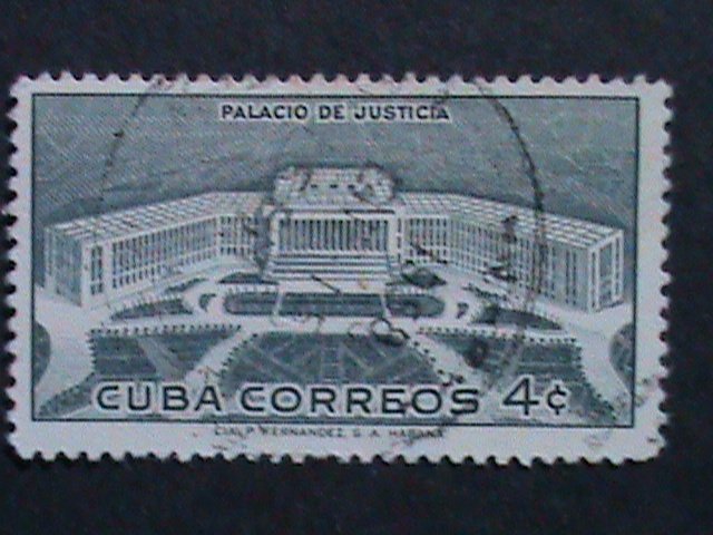 ​CUBA-1957 SC#576,C165-PALACE OF JUSTICE- THE MOST HARD TO FIND USED VERY FINE