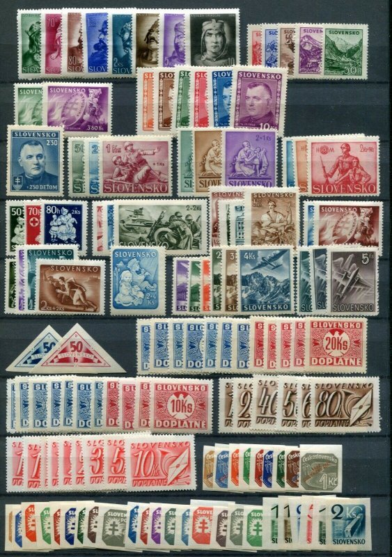 SLOVAKIA WW2 GERMAN PUPPET STATE COMPLETE MNH COLLECTION WITH EXTRAS SEE SCANS