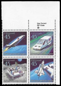 PCBstamps   US C122/C125 ZB $1.80(4x45c)Futuristic Mail, MNH, (ZB-2)