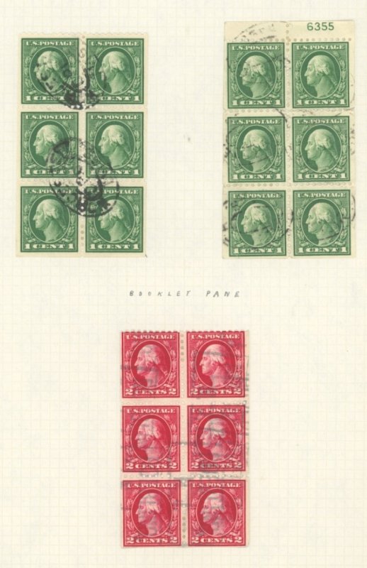 U.S. #USED BOOKLET PANE SET/MIXED CONDITION 