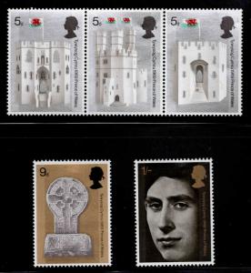 Great Britain Scott 595-599 MNH** 1969 set