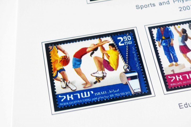 COLOR PRINTED ISRAEL 2000-2010 STAMP ALBUM PAGES (68 illustrated pages)