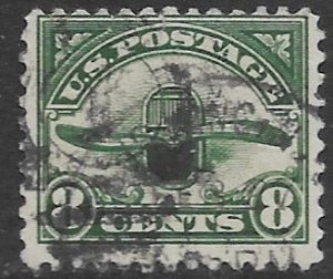 US  C-4   1923     8 cents used ( cut top center )