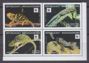 1999 Madagascar  2313-2316VB WWF / Reptiles 15,00 €