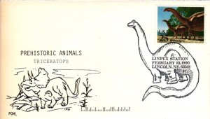 #2425 Brontosaurus Dinosaurs – Linpex Station Cancel - Pohl Cachet – Aps