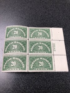 US QE3 Special Handling Plate Block Of 6 Very Fine Mint Never Hinged 