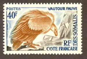 Somali Coast Scott 291 Unused VLHOG - 1962 40fr Griffon Vulture - SCV $11.00