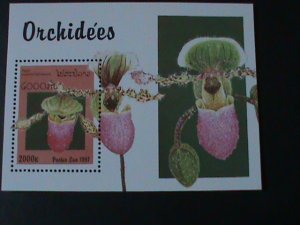 LAOS-1997-SC#1328-LOVELY BEAUTIFUL CHAMBERLAINIANUM ORCHIDS- -MNH S/S VF