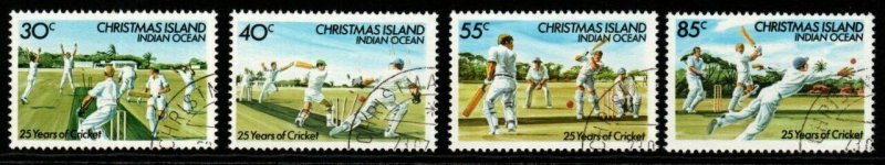 CHRISTMAS ISLAND SG190/3 1984 25th ANNIV. OF CRICKET ON CHRISTMAS ISL. FINE USED 