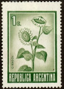 Argentina 923 - Mint-H - 1c Sunflowers (1970)