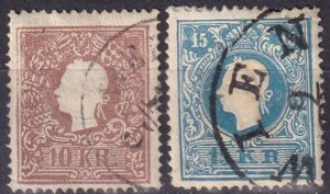 Austria #10-11  F-VF Used CV $6.75 (Z6150)