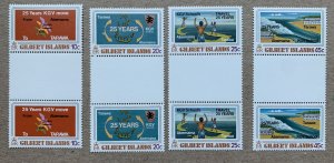 Gilbert Islands 1978 KGV School gutter pairs, MNH. Scott 313-316, CV $2.20+