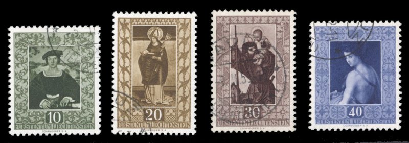 Liechtenstein #266-269 Cat$54.75, 1953 10rp-40rp, set of four, used