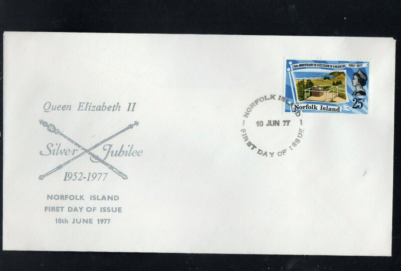 NORFOLK ISLAND #218  1977 QEII SILVER JUBILEE  MINT  VF NH  O.G FDC  a