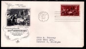 US 949 Doctors Artcraft Typed FDC