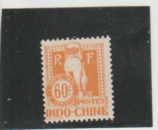 Indo-China  Scott#  J14  MH  (1908 Postage Due)
