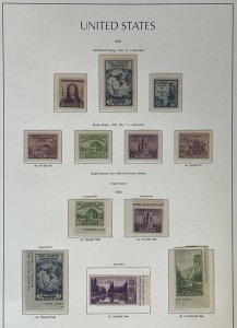 US1933 Issues Gummed and Ungummed  Mint  Mounted on Hingeless Album Page