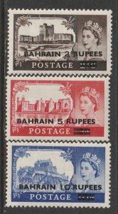 1955 Bahrain - Sc 96-8 - MH VF - 3 single - GB Queen Elizabeth II overprinted