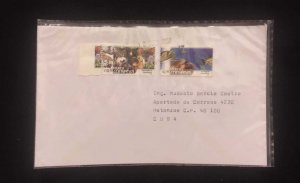 C) 2007. MEXICO. AIR MAIL ENVELOPE SENT TO CUBA. DOUBLE STAMPS. XF
