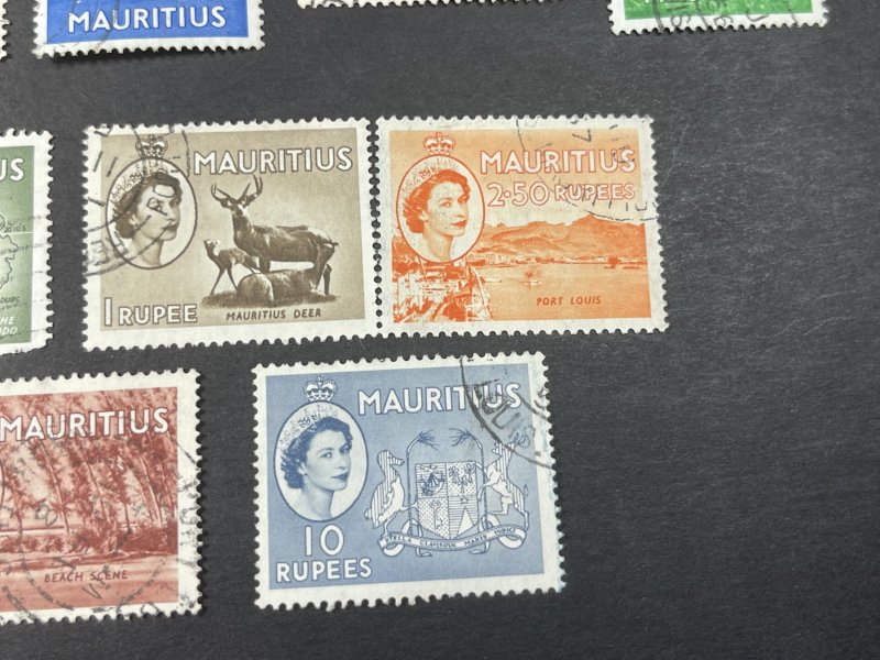 MAURITIUS # 251-265-USED-----COMPLETE SET------1953-54