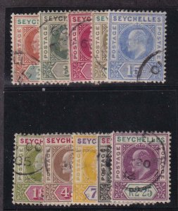 Seychelles 1906-12 SC 52-62 Used 