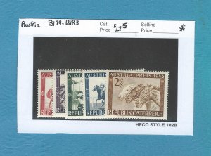 Austria B179-B183   Mint LH