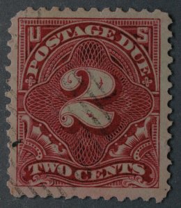 United States #J46a Used VF Rose Carmine Very Light Cancel